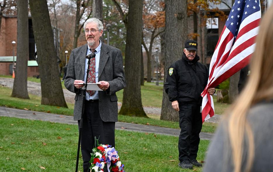 Veterans Day ceremony at Skidmore College